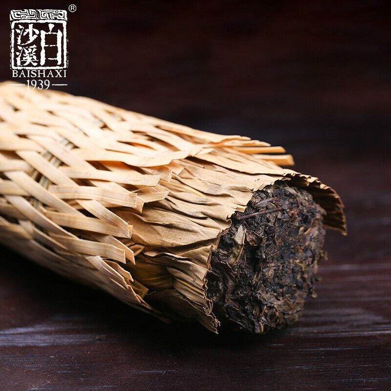 HelloYoung Baishaxi Shi Liang Cha Hua Juan Hei Cha Dark Tea Black In Bamboo Basket 362.5g