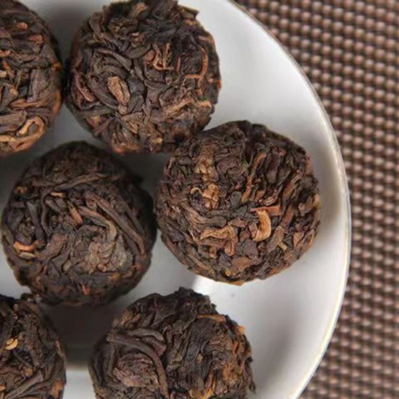 500g Yunnan Ripe Puerh Tea Dragon Ball Pu-erh Cooked Tea Iceland Pu'er Black Tea