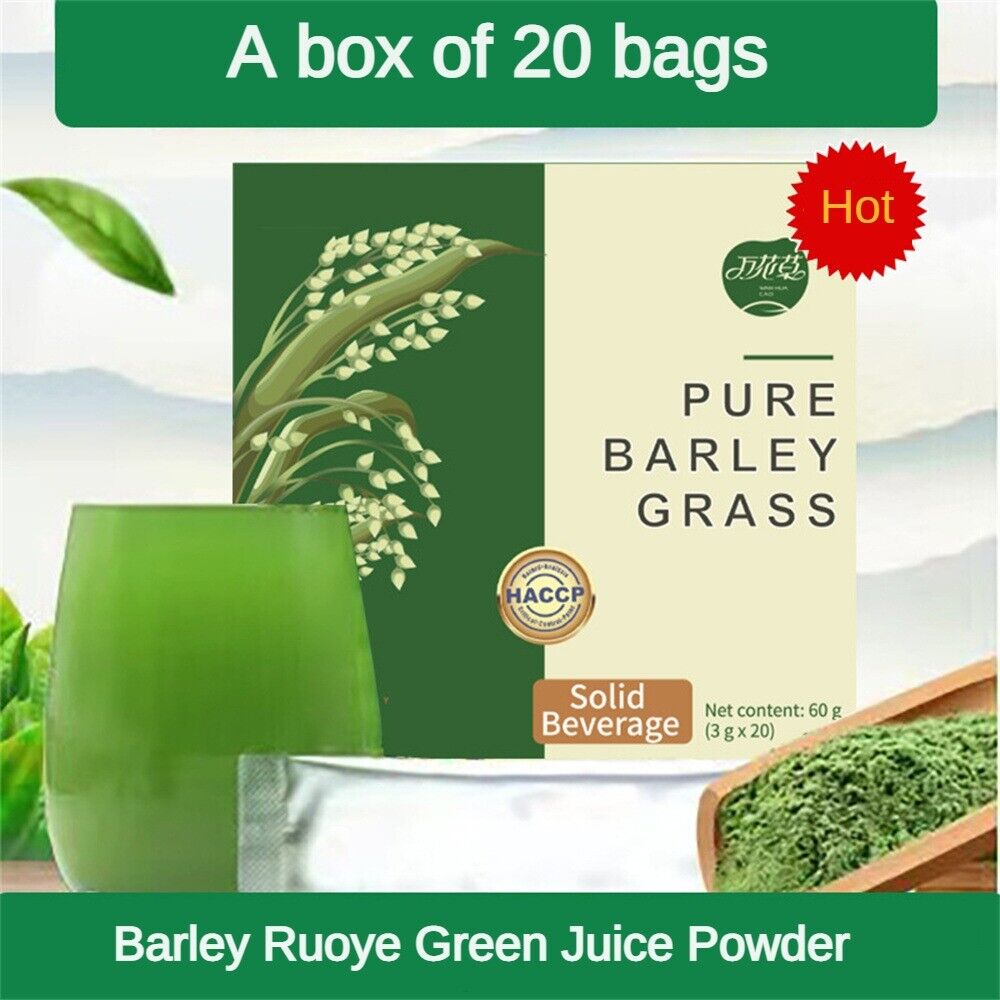 20pcs Grass Powder HELLOYOUNG Barley Pure & Organic, Pure Organic Barley AU Secondary image