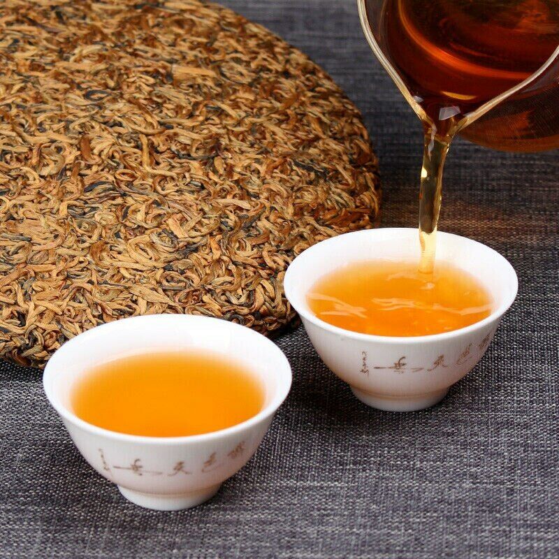 HelloYoung TeaSupreme Fengqing Golden Buds Honey Flavor Dian Hong Dianhong Cake Black Tea 357g