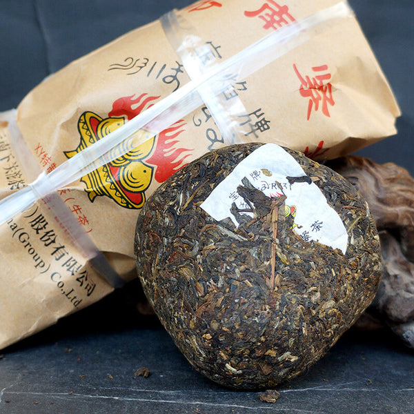 HelloYoungTea 2016 Xiaguan Baoyan Flame Tibetan Jincha Mushroom Shaped Puer Tea 250g Raw Pu'er
