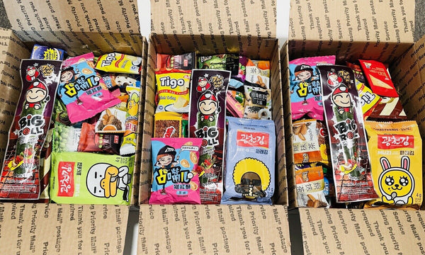 100 Piece Lot Asian Snack Box Japanese Korean Chines Variety Treat Sample Tester