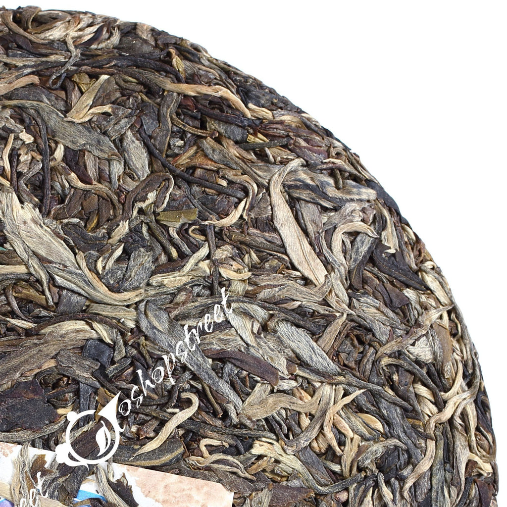 HelloYoung Year 357g Organic Certified Peafowl Banzhang Cake Raw Puer Pu'er Puerh Tea