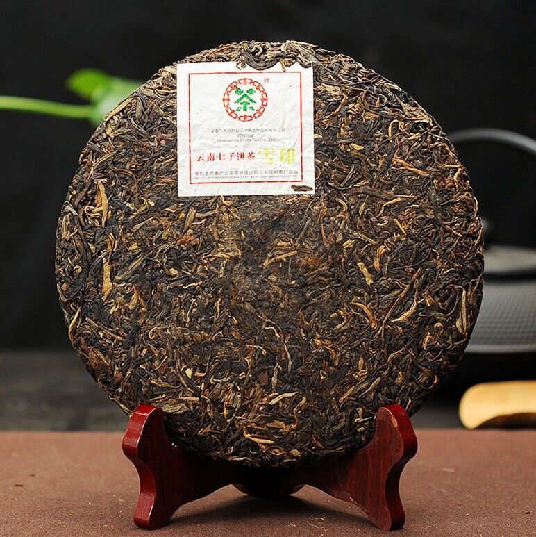 Yunnan Pu'er Tea Snow Printed Early Spring Big Tree Puer Raw Tea Cake 357g
