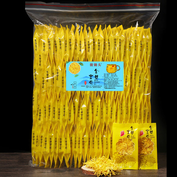 HelloYoung Organic Golden Chrysanthemum Tea Jin Si Huang Ju 100 Flowers Healthy Herbal Tea