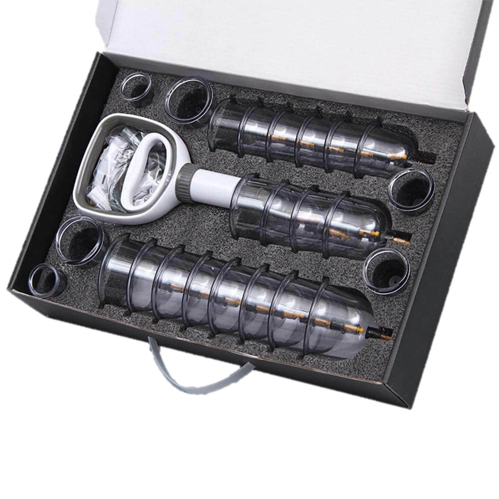 Professional Acupoint Cupping Set, 4th Generation Pump Gun & Cups (24 Cups) 真空拔罐器