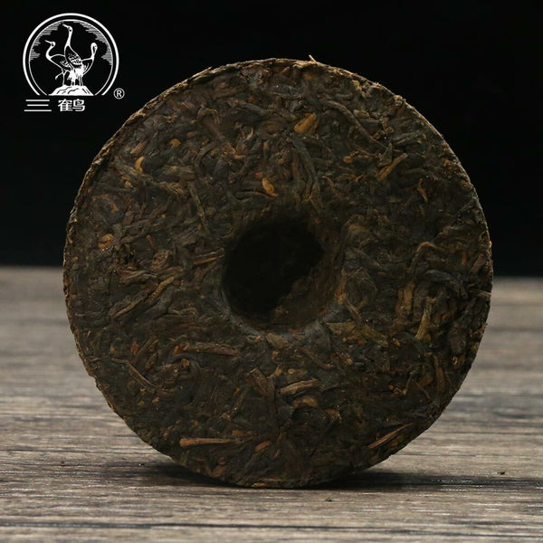 HelloYoung Three Cranes Sanhe "0207" Liu Bao Tea Cake Dark Tea Heicha 100g