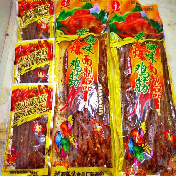 172g/ Pack Chinese Spicy Strips Snack Snack Hot Chicken Tendon Spicy Strips