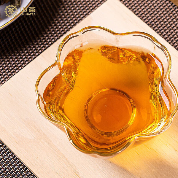 HelloYoung Hunan Anhua Golden Flower Dark Brick Tea Fu Zhuan Dark Tea 380g HEI CHA