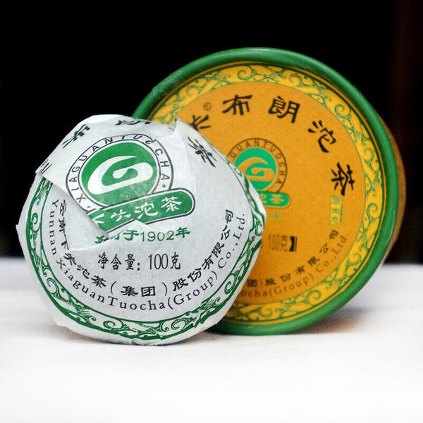HelloYoung Bulang Ancient Tree Puerh Shen Xiaguan Tuocha Pu'er Tea Raw Tea 100g Box