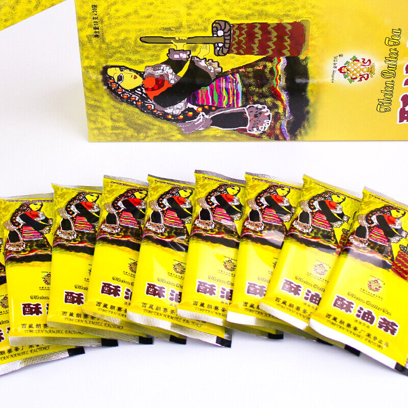 HelloYoung JINYE BAZHA Instant Tibetan Butter Tea Original Flavour Yak Tea 300g Su You Cha
