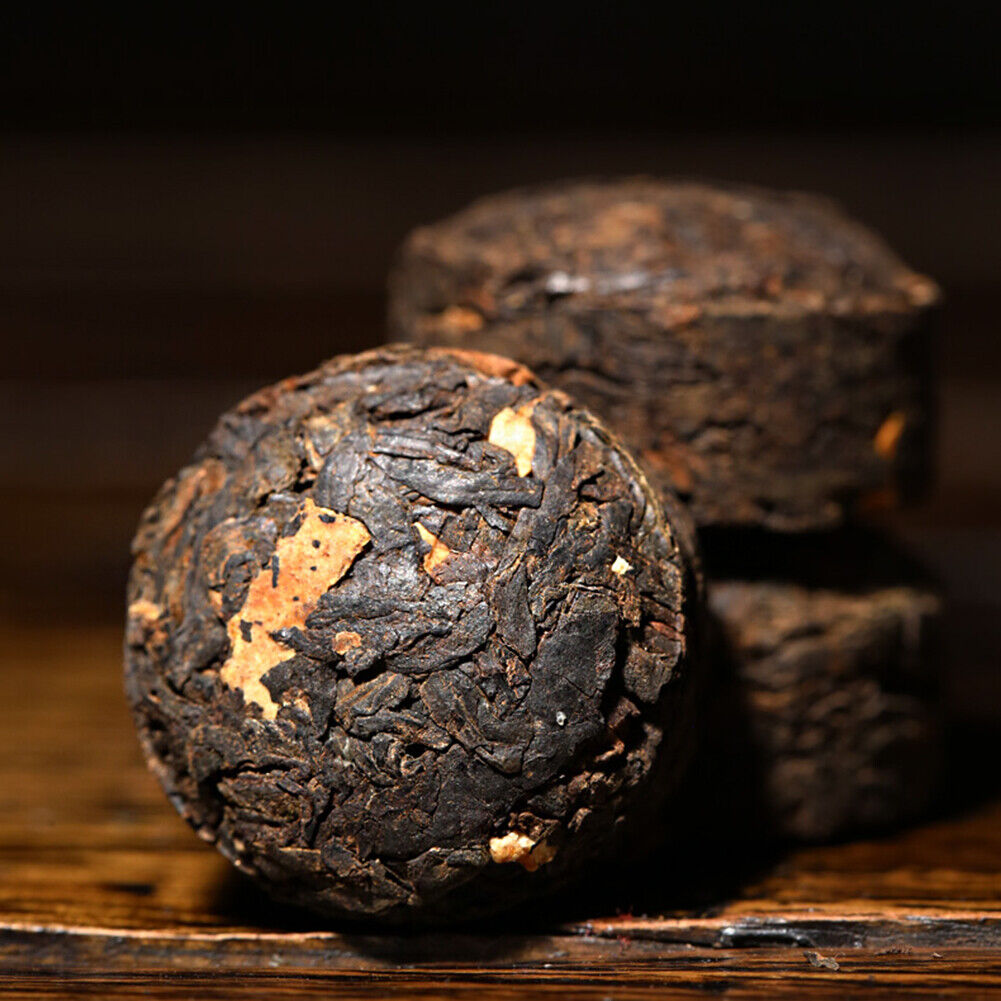 HelloYoung Yunnan Small Puerh Tea Cake Tangerine Peel Pu'er Tea Chinese Puer Black Tea 500g Main image