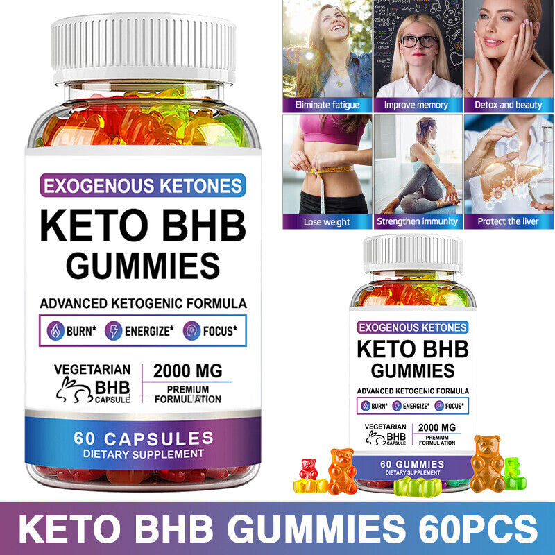 Keto BHB Gummis für Weight Loss Fat Burner verbessern Immunität 60