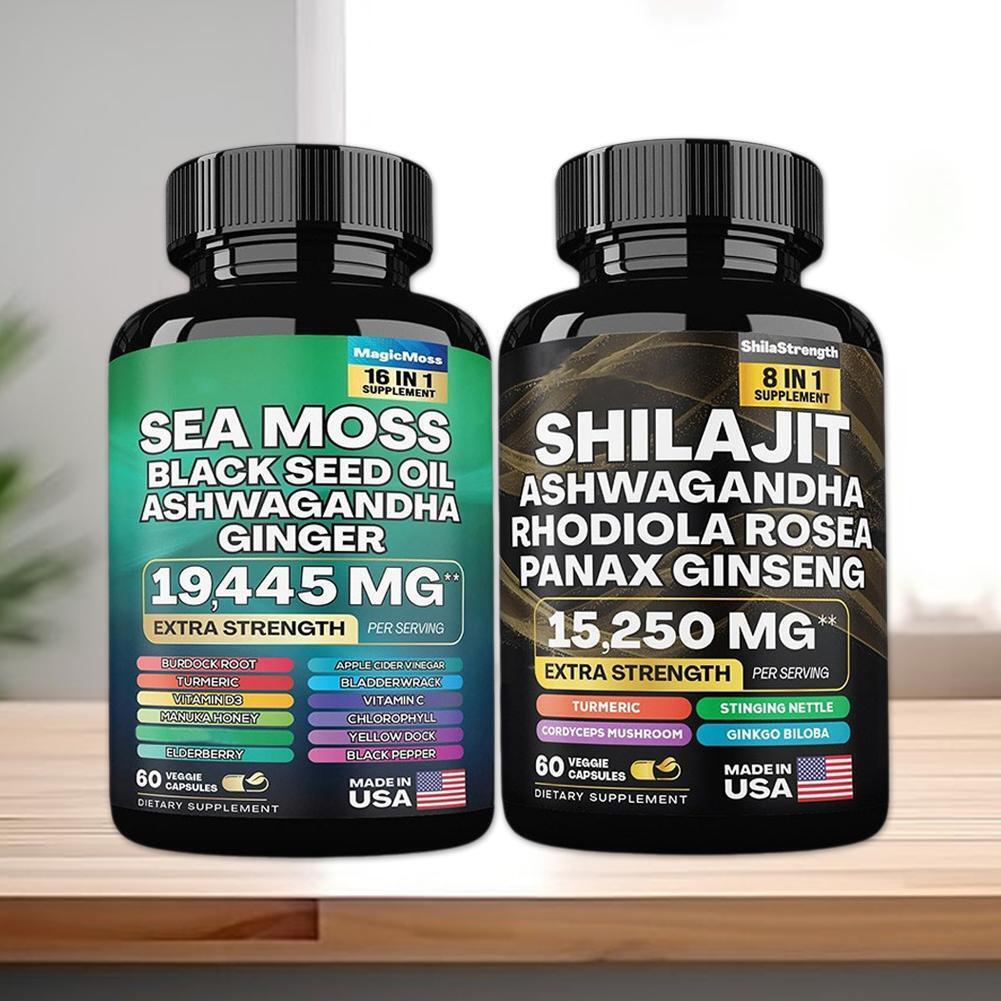 Dynamic Bundle - Sea Moss Multivitamin & Shilajit Power Combo Main image