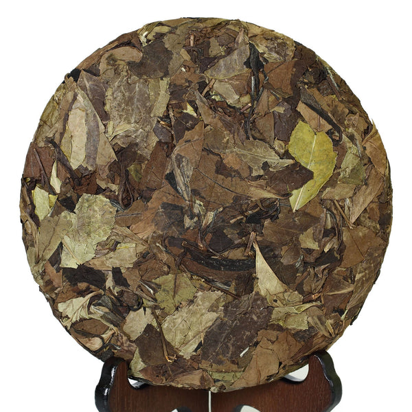 HelloYoung Year 300g Fuding Remote Mountain Wild Spring Leaf Slice Aged Cake White Tea