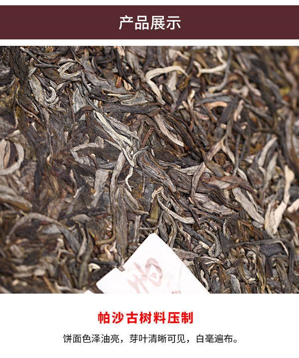Haiwan Famous Mountain Aged Tree Raw Puer PaSha Gu Shu Old Pu'er Tea 500g