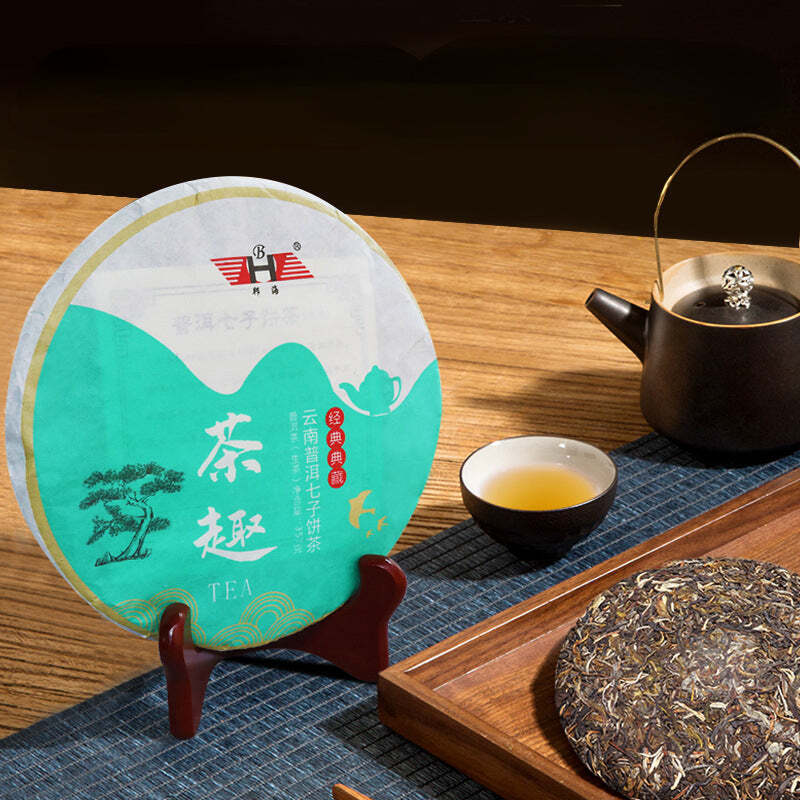 357g Puerh Raw Tea Cake Yunnan Old Tree Pu-erh Green Tea Benefits Aged Pu'er Tea Main image
