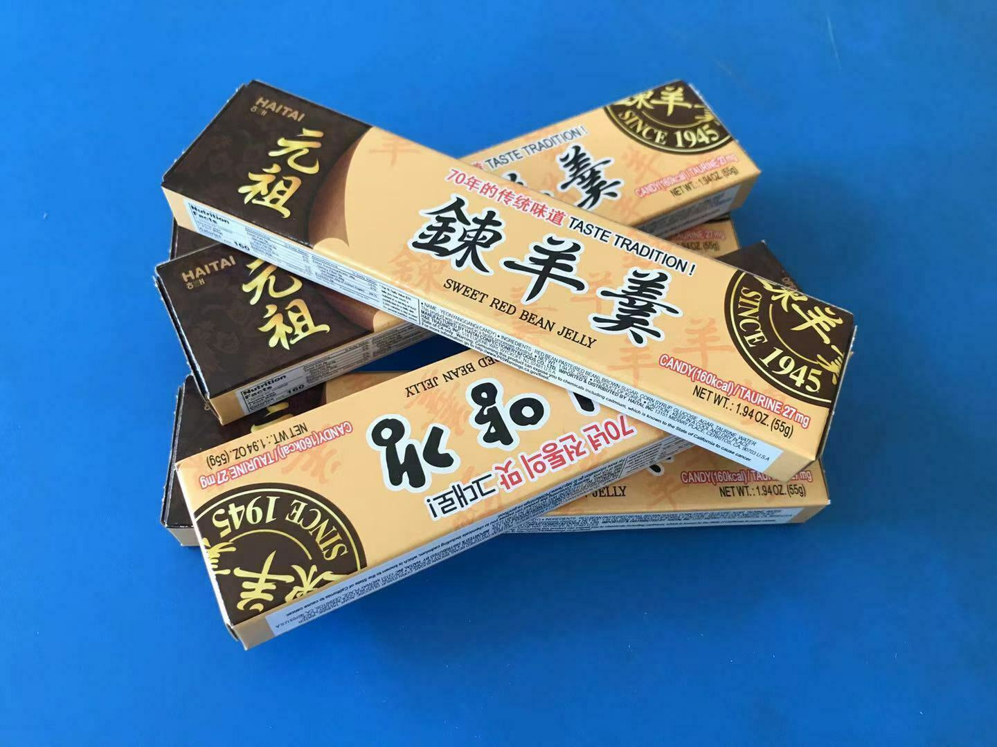 【Pack of 5】HAITAI Sweet Jelly Paste Red Bean Grain Syrup Youkan Korean 55g*5