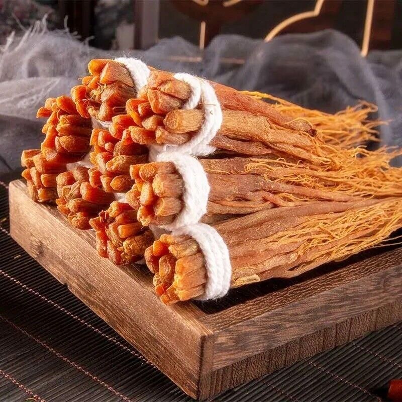 HelloYoung Puer Red Ginseng Roots Changbaishan Panax Ginseng Root Chinese Herbal Herbs Secondary image