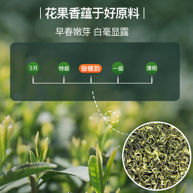 HelloYoung 250g Top BiLuoChun EFUTON Mingqian Bi Luo Chun China Green Tea Snail Spring Tea