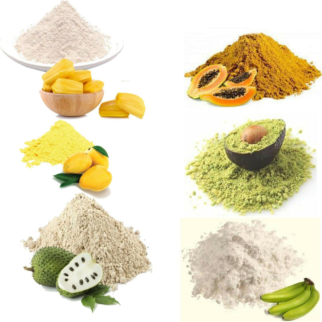 Organic Fruit Powder Blend: Lassi Mango, Pineapple, Banana, Papaya, Avocado