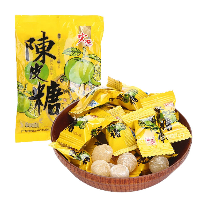 355g Hongyuan Orange Peel Chenpi Candy Chinese Snack Food 宏源陈皮糖怀旧小零食酸甜味 Main image