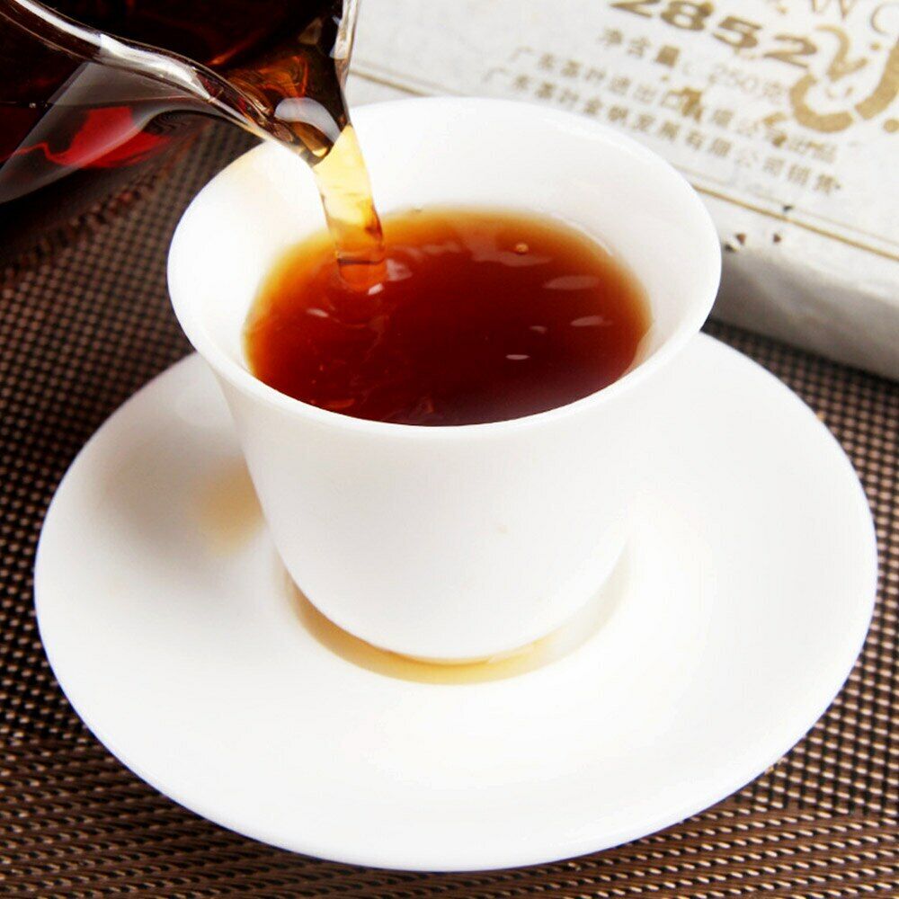 HelloYoung Golden Sail Brick 2852 Ripe Pu er Tea MengHai Charm of Time Shu Puerh 250g