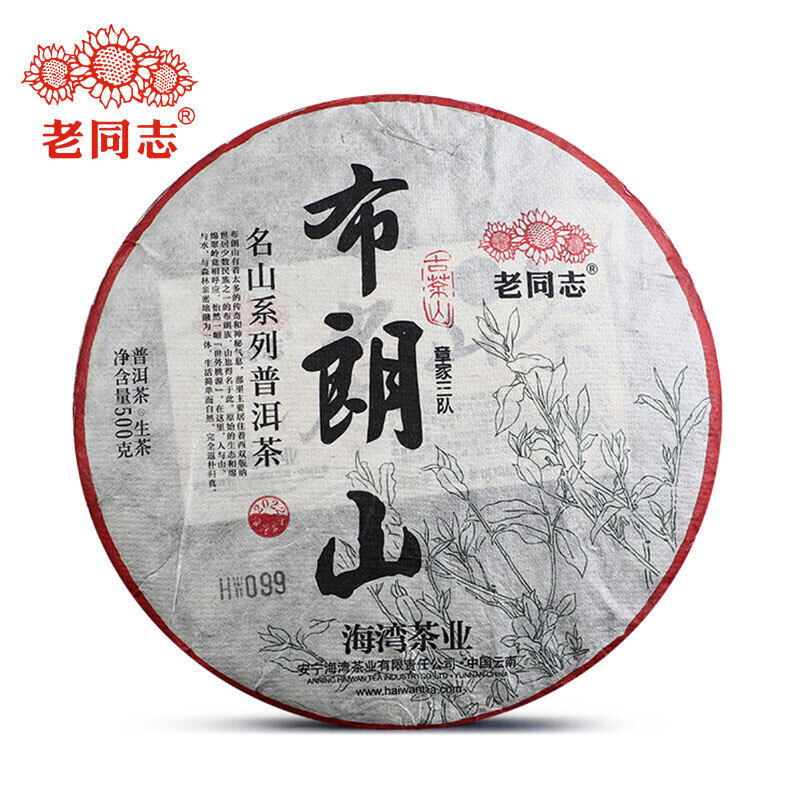 HelloYoung Haiwan Zhang Jia San Dui Raw Puer Tea Bulang Mountain Sheng Puerh 500g
