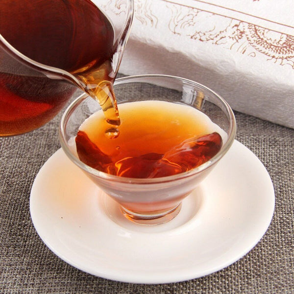 HelloYoung Tibetan Mellow Ancient Rhyme Tea Brick Ripe Puer Tea Yunnan Shu Puerh 1000g