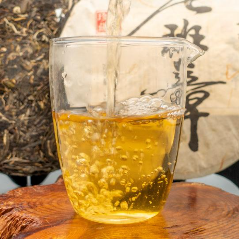357g Laobanzhang Puerh Raw Tea Yunnan Qizi Pu-erh Sheng Tea Cake Pu'er Green Tea