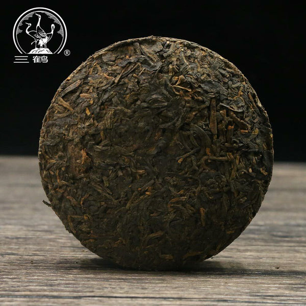 HelloYoung Three Cranes Sanhe "0207" Liu Bao Tea Cake Dark Tea Heicha 100g