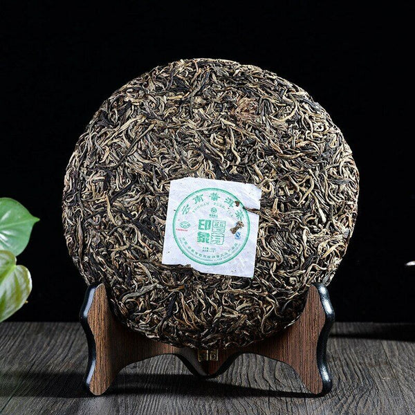 HelloYoung Puwen Tea Yunnan Puer Tea Raw Sheng Pu-Erh Green Tea Cake 400g/10.58oz