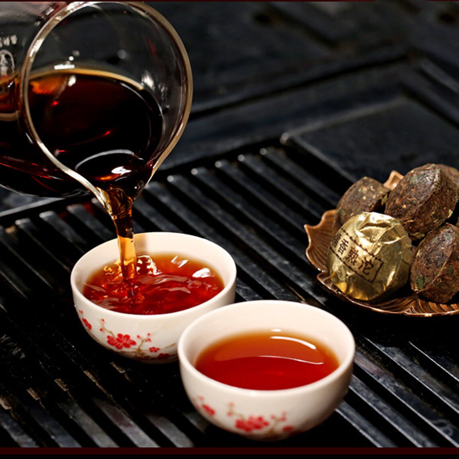 Genuine Puerh Tea Black Tea 500g/1.1LB Pu'er Ripe Tea Glutinous Rice Fragrance