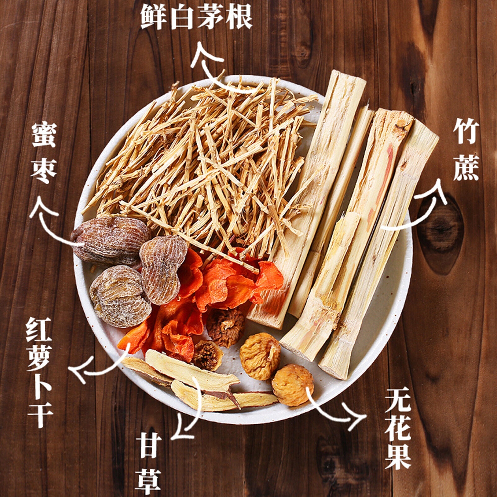 HelloYoung Maogen Herbal Tea Material Sugar Cane Fig Chinese Natural Health Care Herbal Tea