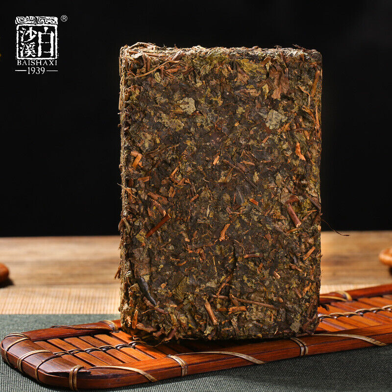 300g HEICHA Anhua Baishaxi Dark Tea with Gold Flower Dark Tea Fu Cha Fu Brick Main image