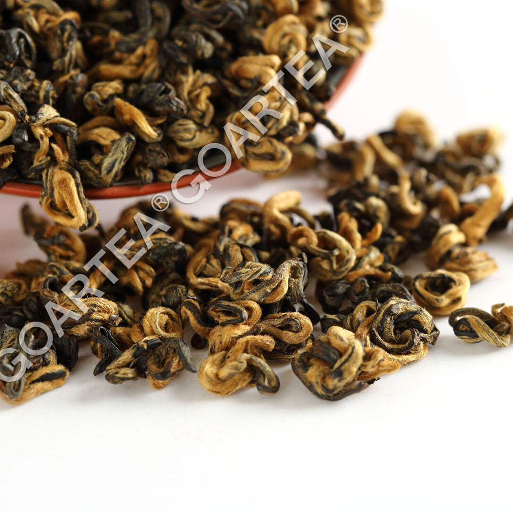 HelloYoung TeaHELLOYOUNG 100g Supreme Yunnan Black Tea Fengqing Dian Hong Snail Golden Buds