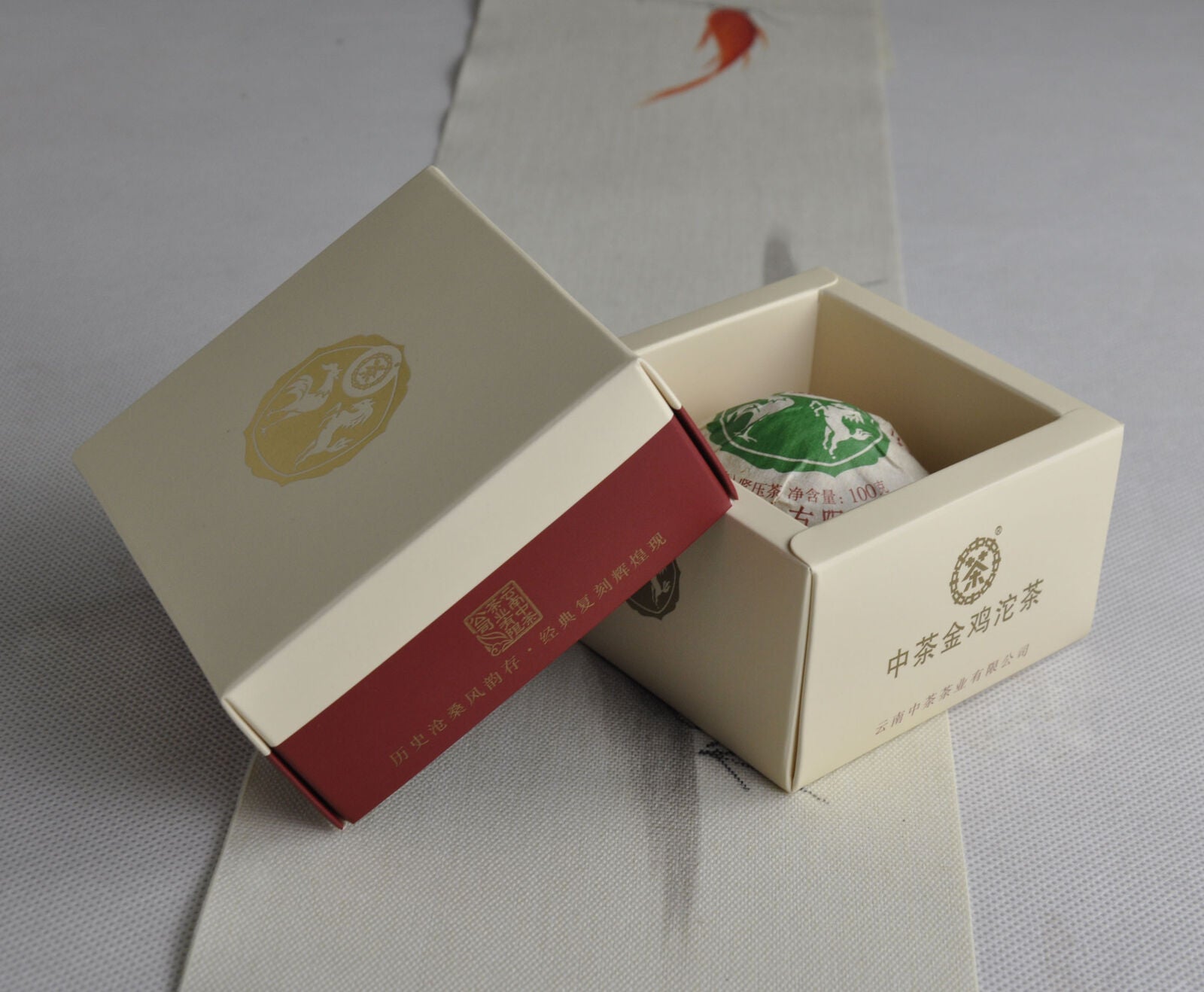 HelloYoung CHINA TEA Golden Rooster Tuo Tea Pu-erh Tea Tuocha 100g Ripe Pu'er Tea