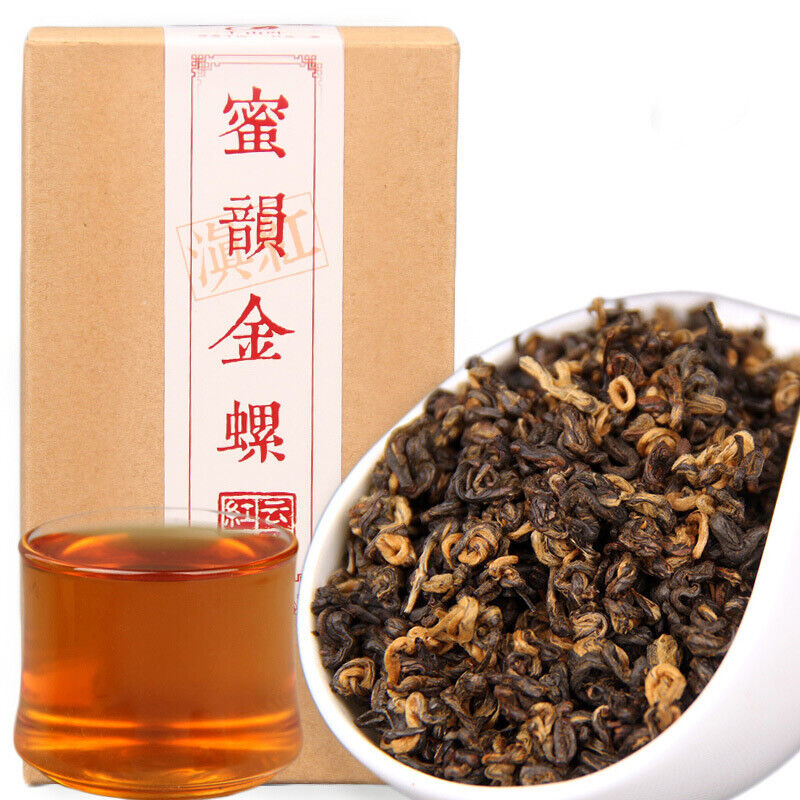 HelloYoung Black Tea Red Chinese Black Tea Dian Hong Honey Rhyme Gold Screw 200g/box Main image