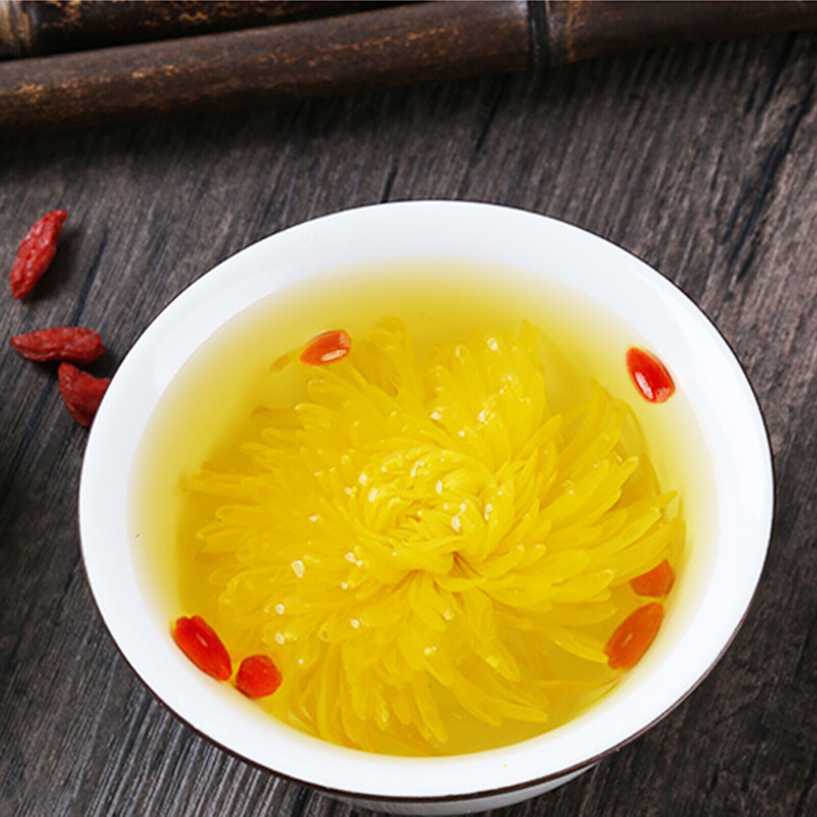 HelloYoung Organic Golden Chrysanthemum Tea Jin Si Huang Ju 100 Flowers Healthy Herbal Tea