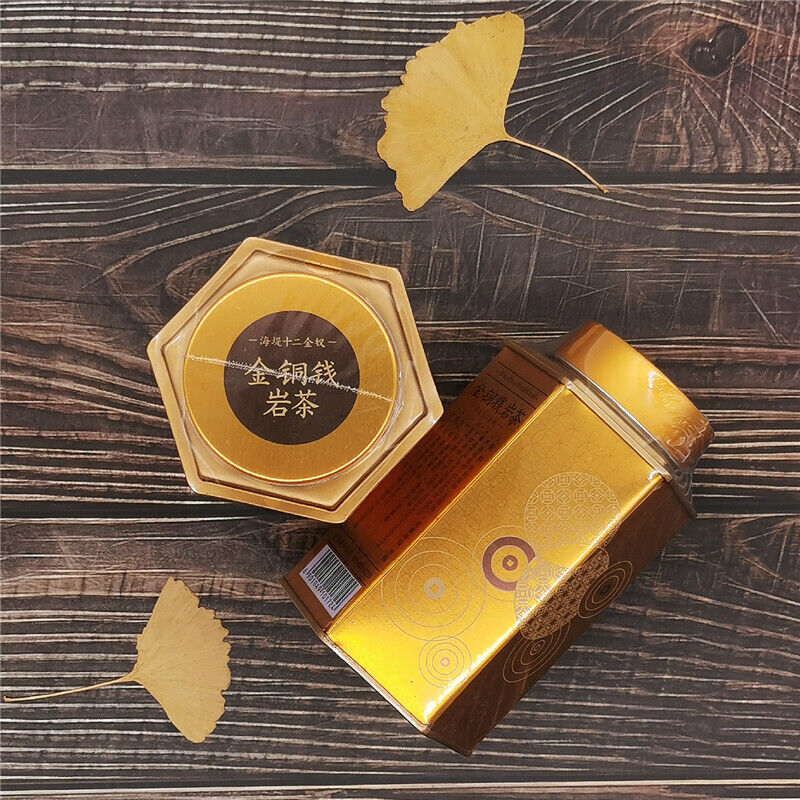 HelloYoung 100g/Tin HELLOYOUNG Golden Gopper Coin Fujian Wuyi Rock Tea Premium Oolong Tea