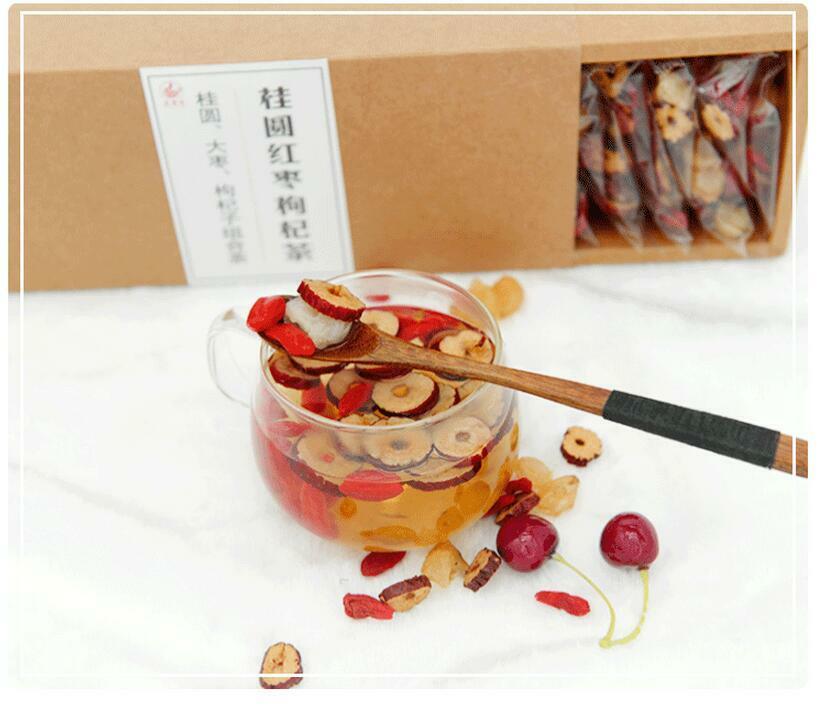 HelloYoung Tea Drink Dried Assorted Herbal Tea A Mixed  Longan+Jujube+Lycii Herbal Tea Bags Main image