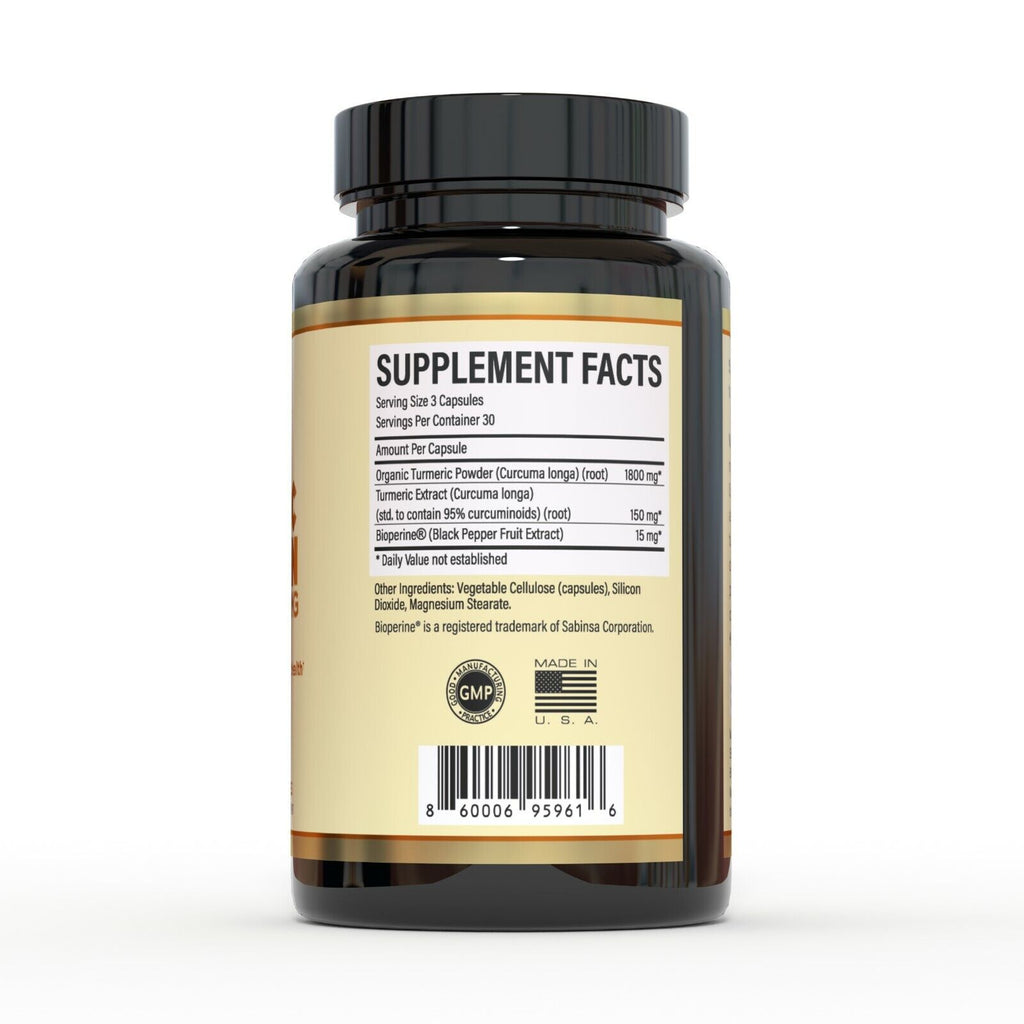 Boost immunity 100%Pure Turmeric Curcumin with Bioperine Health Care
