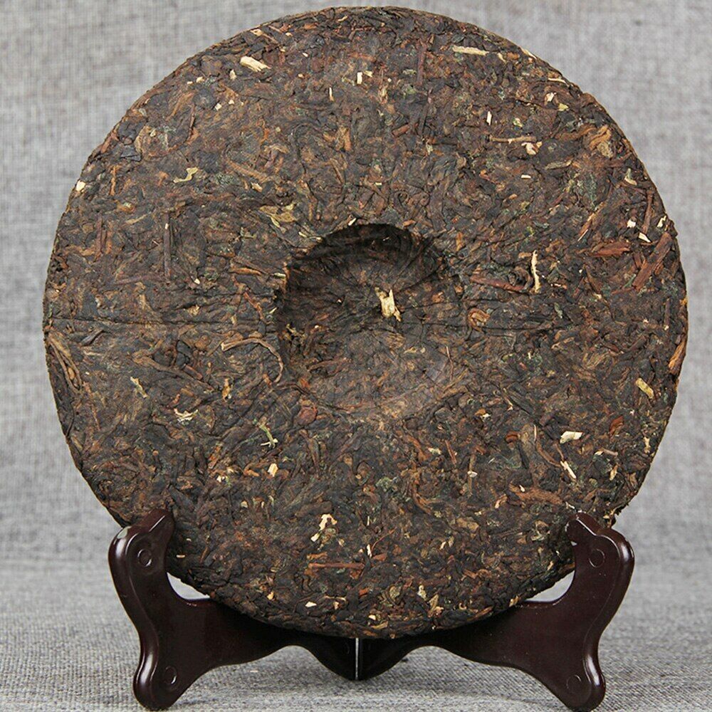 HelloYoung Menghai Glutinous Rice Fragrant Ripe Puer Tea Qi Zi Bing Shu Puerh Tea 357g