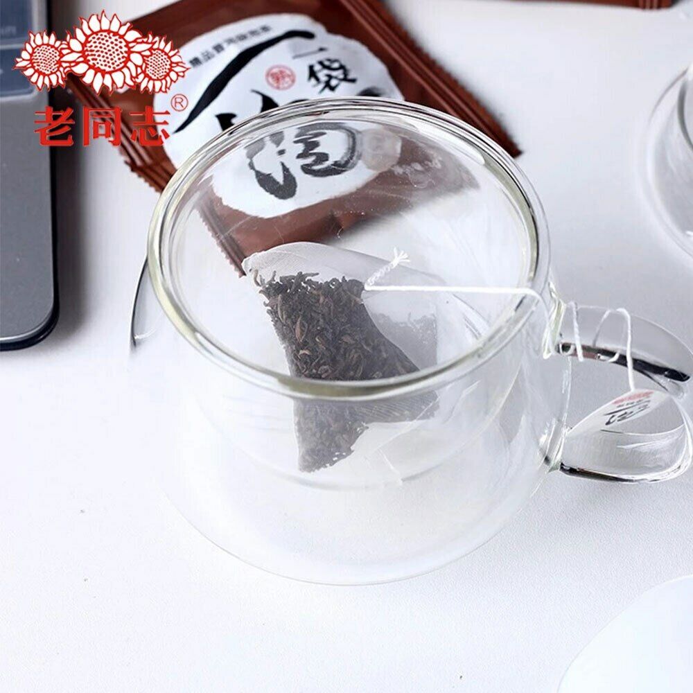 HelloYoung Haiwan Old Comrades Shu PuerTea Bag Ripe Puerh 3gX15 Bags
