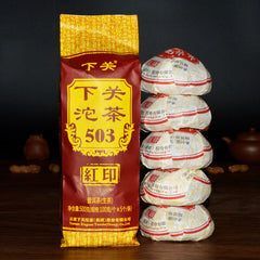 HelloYoung Cha Shen Puer Tuocha Classic Red Label 503 Xiaguan Pu-erh Authentic Tuo Cha Tea