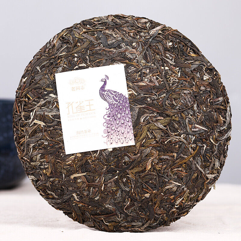 HelloYoung KING OF PEACOCK Laotongzhi Pu'er Tea Raw Puerh YIWU Old Tree Puer Tea 400g