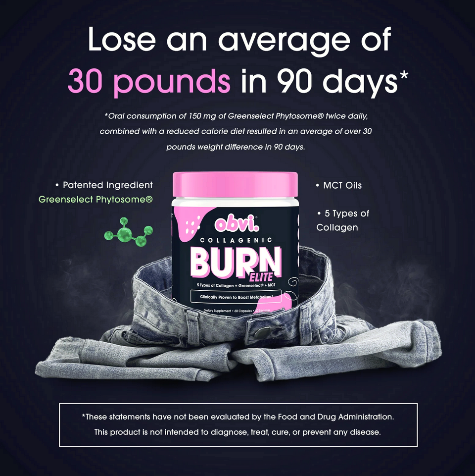 Collagenic Burn Elite, Collagen Peptides Infused Thermogenic Fat Burner