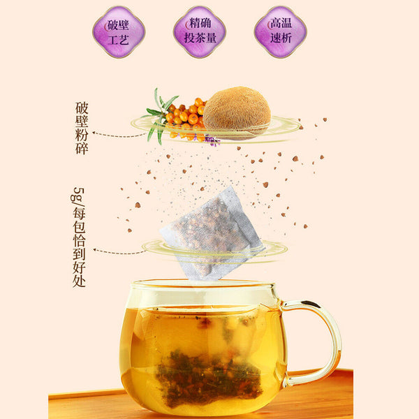 HelloYoung 5g*3bags tongrentang Nourishing Stomach Tea natural Healthy Herb同仁堂猴头菇沙棘丁香茶养胃茶