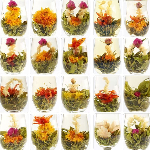 18pcs Blooming Tea Flowers Balls Green Tea Gift Box Handmade Blooming Flower Tea