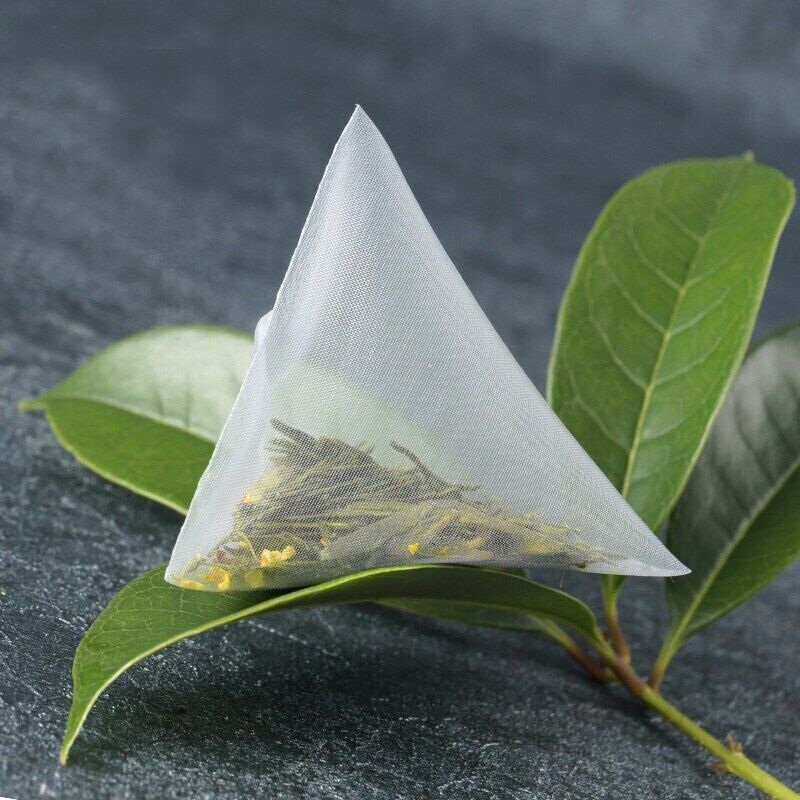 HelloYoung Dragon Well Green Tea Bags Loose Leaf with Sweet-scented Osmanthus Teabags 30g